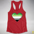 Aromantic Pride 8-Bit Pixel Heart Racerback Tank - Red